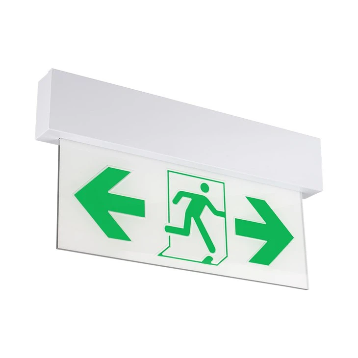 Led Exit Sign Light Ceiling-Mounted Emergency Escape Light With Running Man Icon Left/Right best