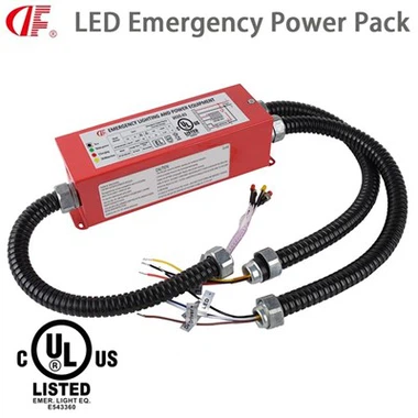 Pacáiste Ceallraí Éigeandála faoi stiúir 15W Le haghaidh Daingneáin Solas Ardbhá Deaglán faoi stiúir Am Éigeandála 90mins UL CUL Deimhnithe, 120-277VAC